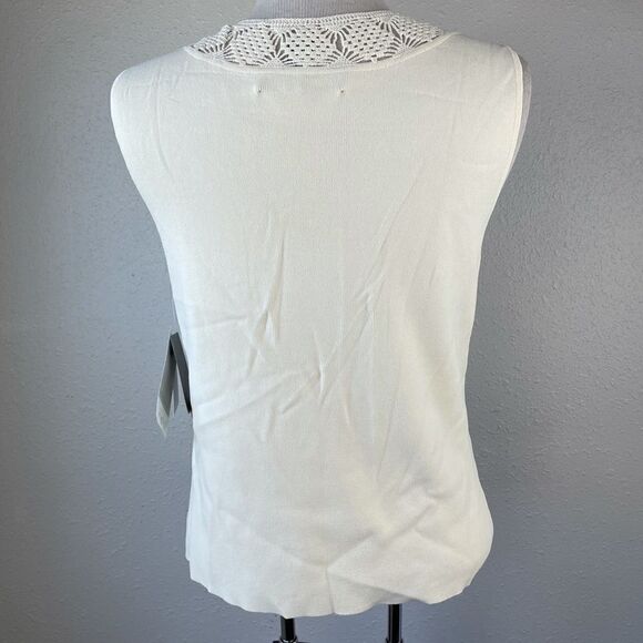 NWT Josephine Chaus Cream Tank Top Size L - Picture 9 of 11